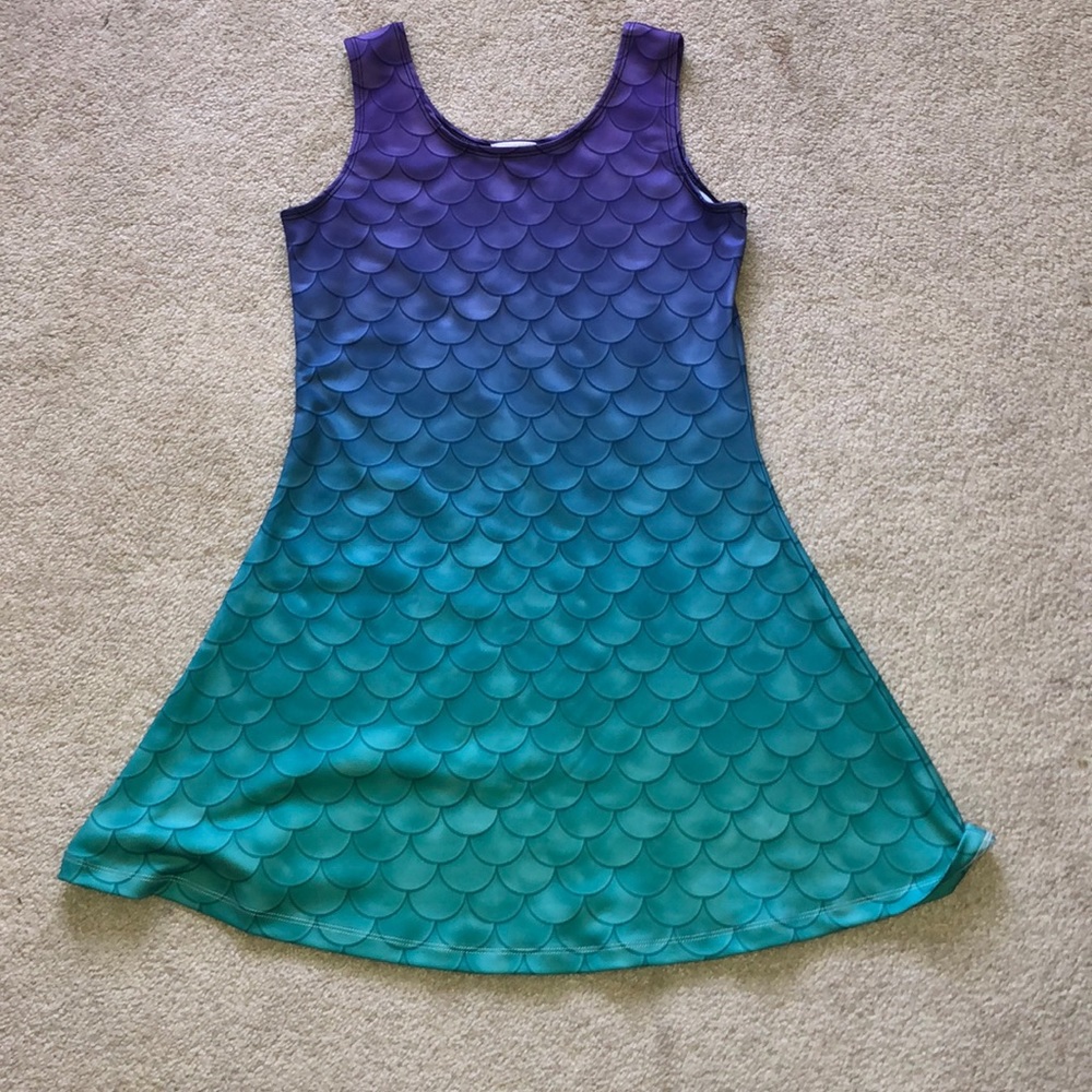 Ariel Mermaid Disney Inspired Sleeveless Dress